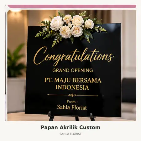 Papan Bunga Akrilik Kalibata